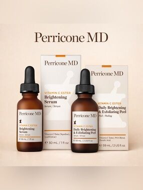 Perricone MD Vitamin C Ester Duo - Brightening & Exfoliating Peel + Serum - NEW